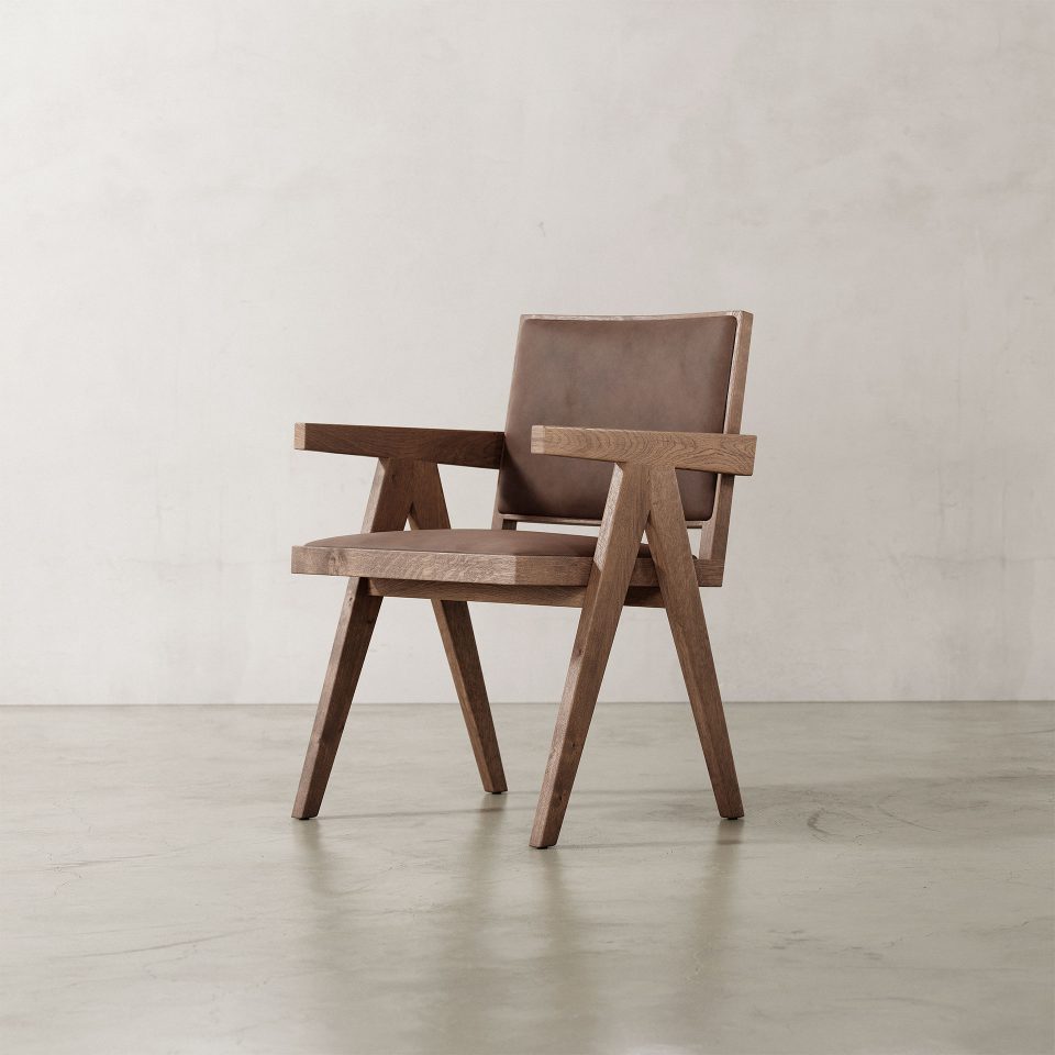 Jeanneret-Armchair-Nubuck-Brown-Weathered-Frame-2